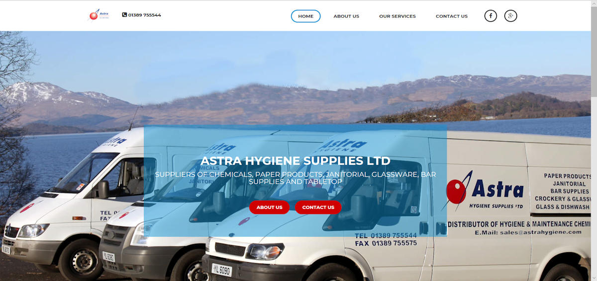 Astra Hygiene Supplies Ltd developed by aehweb.co.uk